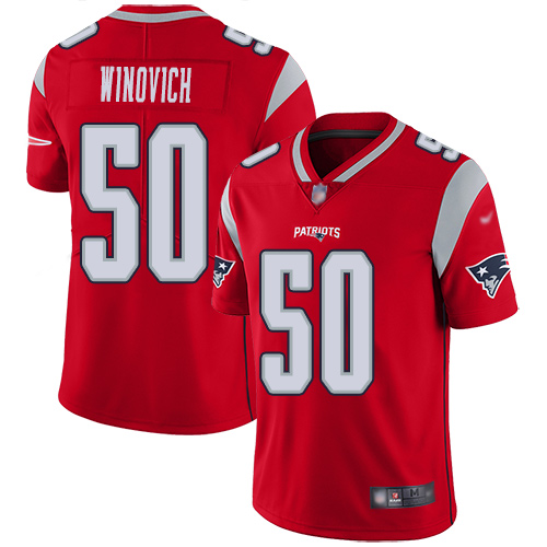 New England Patriots Football #50 Inverted Legend Limited Red Men Chase Winovich NFL Jersey